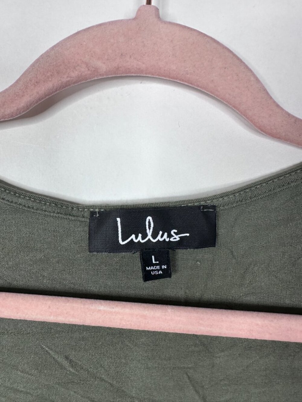 2/$30 Lulus Carefree Season Olive Green Tie-Front Long Sleeve Crop Top #A2613 - Picture 5 of 8